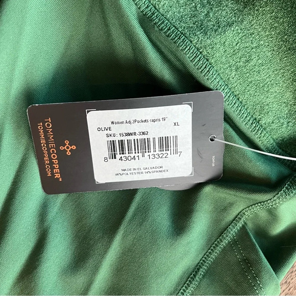 NWT Tommie Copper Adjustable Back Support Capri Lengthh Leggings Size XL - Picture 7 of 8